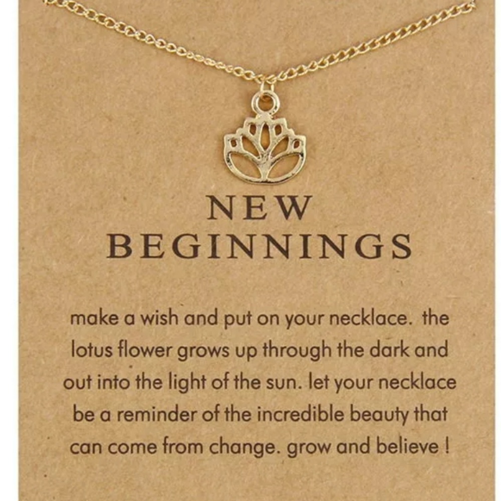 LOTUS FLOWER PENDANT NECKLACE